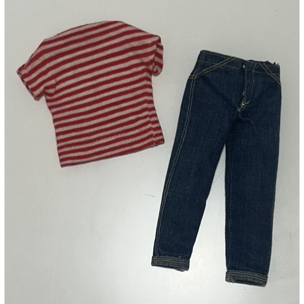 Vintage 1964-7 Mattel Ken Original Clothing At Ease Jeans and Shirt